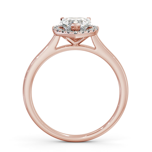 Halo Heart Diamond Engagement Ring 18K Rose Gold - Milford | Angelic ...