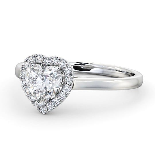 Halo Heart Diamond Classic Engagement Ring Platinum ENHE9_WG_THUMB2 