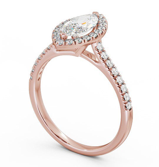 Halo Marquise Diamond Engagement Ring 9K Rose Gold - Millie ENMA10_RG_THUMB1