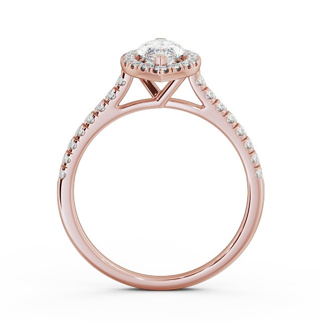 Halo Marquise Diamond Engagement Ring 9K Rose Gold - Millie ENMA10_RG_UP
