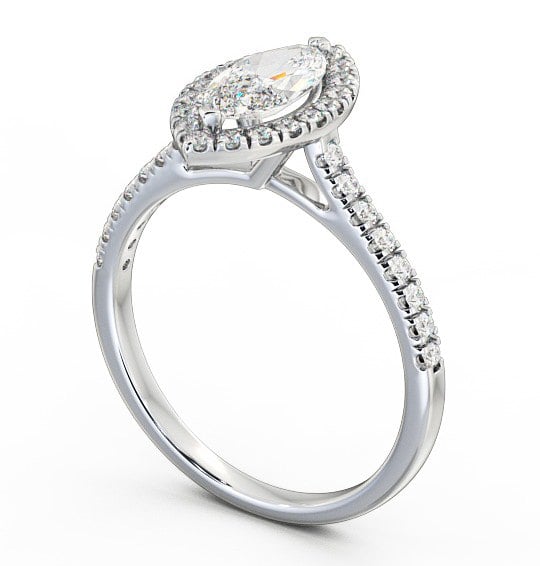 Halo Marquise Diamond Engagement Ring Platinum ENMA10_WG_THUMB1