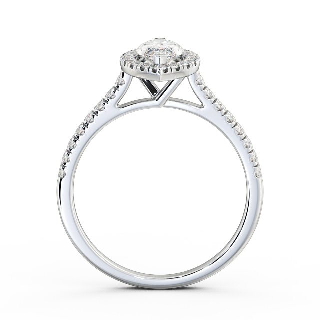 Halo Marquise Diamond Engagement Ring 9K White Gold - Millie ENMA10_WG_UP