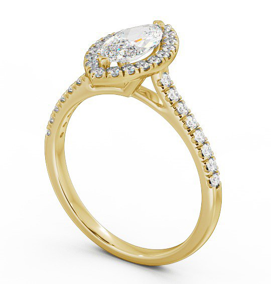  Halo Marquise Diamond Engagement Ring 18K Yellow Gold - Millie ENMA10_YG_THUMB1 