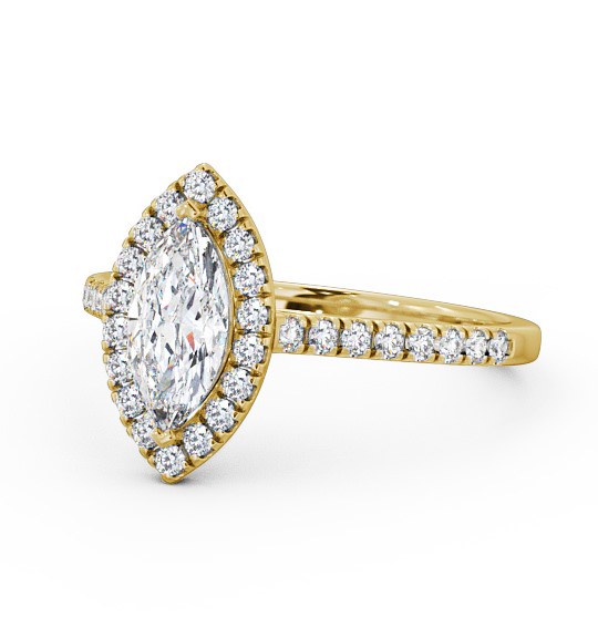 Halo Marquise Diamond Engagement Ring 18K Yellow Gold ENMA10_YG_THUMB2 