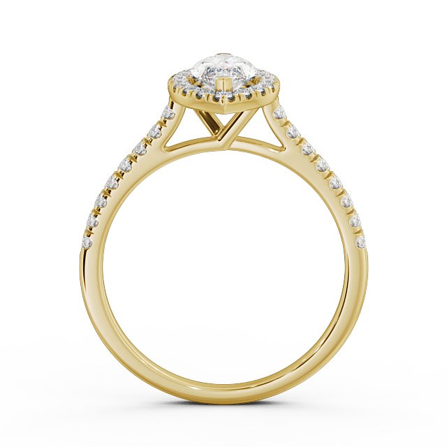 Halo Marquise Diamond Engagement Ring 18K Yellow Gold - Millie ENMA10_YG_UP