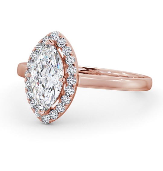  Halo Marquise Diamond Engagement Ring 9K Rose Gold - Rossella ENMA11_RG_THUMB2 
