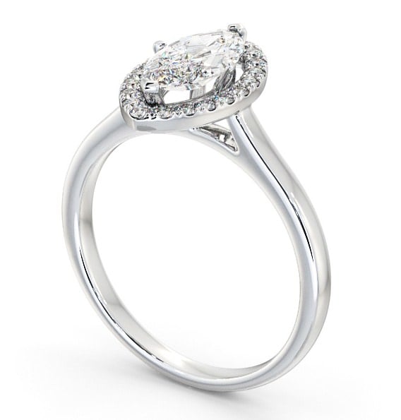 Halo Marquise Diamond Classic Engagement Ring Platinum ENMA11_WG_THUMB1 