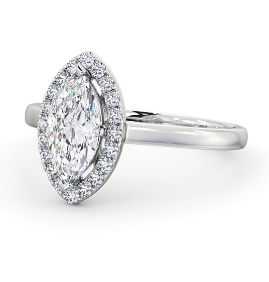  Halo Marquise Diamond Engagement Ring Palladium - Rossella ENMA11_WG_THUMB2 
