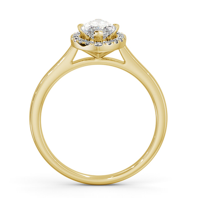 Halo Marquise Diamond Engagement Ring 18K Yellow Gold - Rossella ENMA11_YG_UP