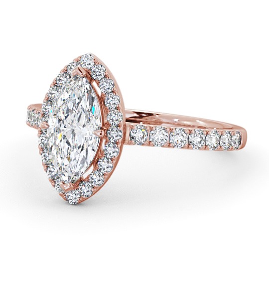  Halo Marquise Diamond Engagement Ring 18K Rose Gold - Sonata ENMA12_RG_THUMB2 