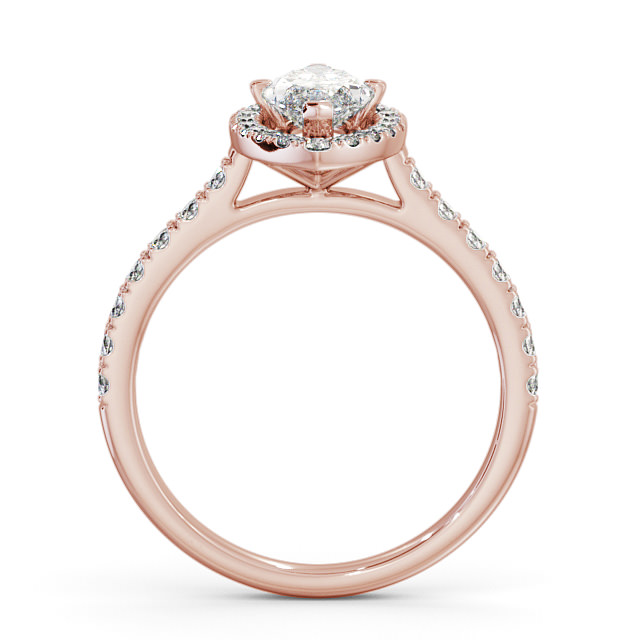 Halo Marquise Diamond Engagement Ring 9K Rose Gold - Sonata ENMA12_RG_UP