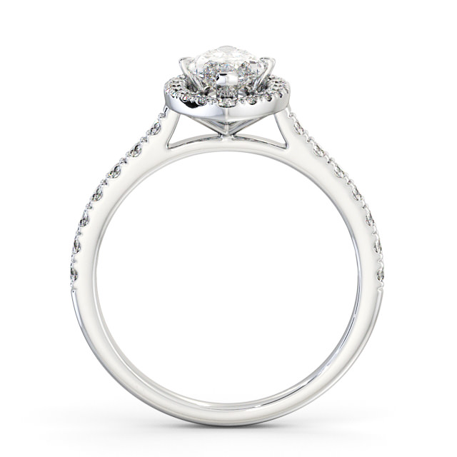 Halo Marquise Diamond Engagement Ring 18K White Gold - Sonata ENMA12_WG_UP