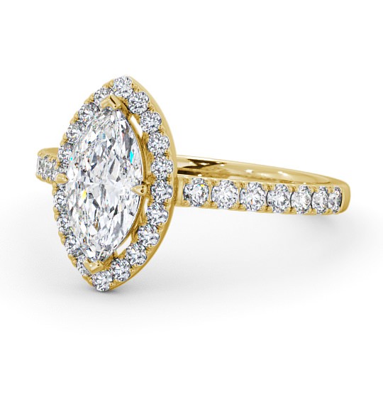 Halo Marquise Diamond Classic Engagement Ring 18K Yellow Gold ENMA12_YG_THUMB2 