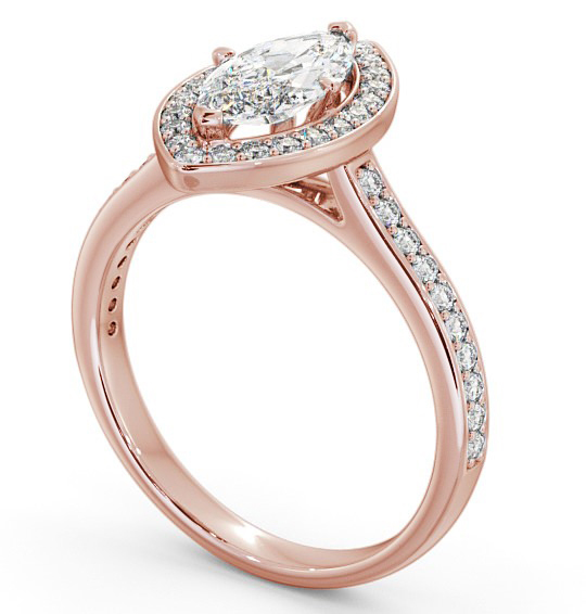 Halo Marquise Diamond Traditional Engagement Ring 18K Rose Gold ENMA13_RG_THUMB1