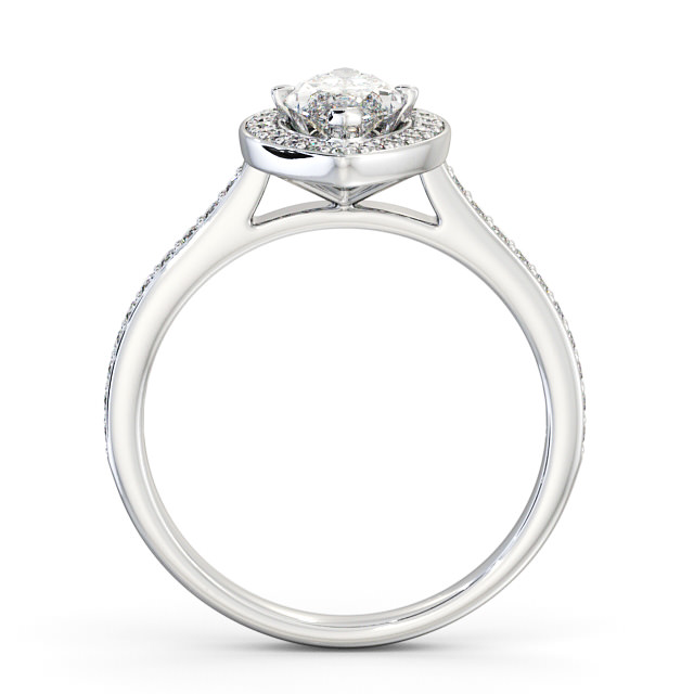 Halo Marquise Diamond Engagement Ring 18K White Gold - Portrel ENMA13_WG_UP