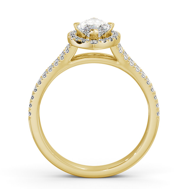 Halo Marquise Diamond Engagement Ring 18K Yellow Gold - Loreli ENMA14_YG_UP