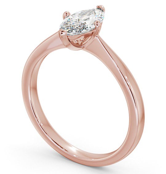  Marquise Diamond Engagement Ring 9K Rose Gold Solitaire - Calanais ENMA15_RG_THUMB1 