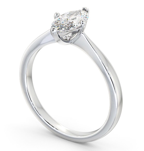 Marquise Diamond Classic 4 Prong Engagement Ring 18K White Gold Solitaire ENMA15_WG_THUMB1 