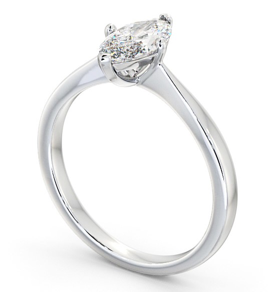 Marquise Diamond Classic 4 Prong Engagement Ring 9K White Gold Solitaire ENMA15_WG_THUMB1