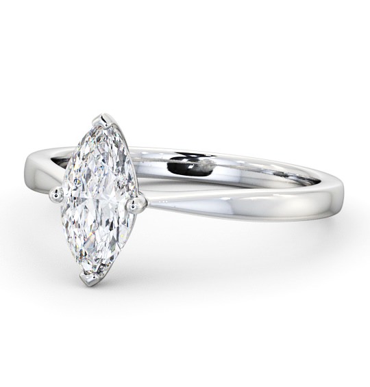  Marquise Diamond Engagement Ring Platinum Solitaire - Calanais ENMA15_WG_THUMB2 
