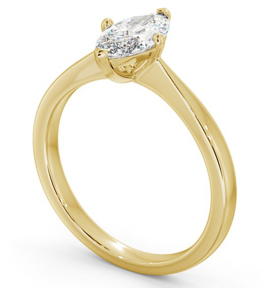 Marquise Diamond Classic 4 Prong Engagement Ring 9K Yellow Gold Solitaire ENMA15_YG_THUMB1