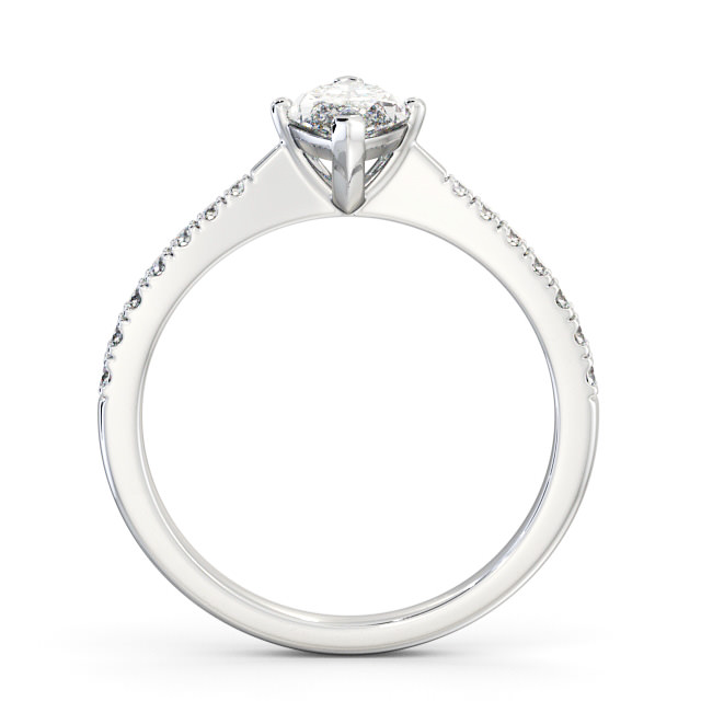 Marquise Diamond Engagement Ring Platinum Solitaire With Side Stones - Colmar ENMA15S_WG_UP
