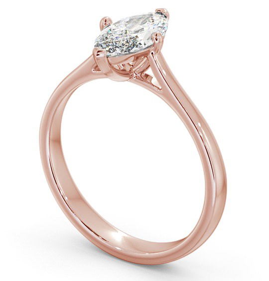 Marquise Diamond Classic 4 Prong Engagement Ring 9K Rose Gold Solitaire ENMA16_RG_THUMB1 