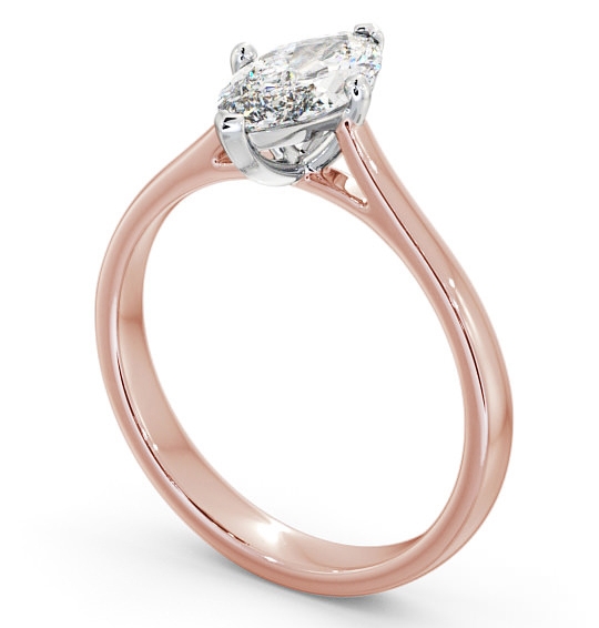 Marquise Diamond Classic 4 Prong Engagement Ring 18K Yellow and White Gold Solitaire ENMA16_RWG_THUMB1 