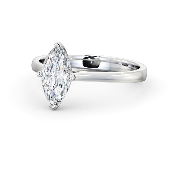 Marquise Diamond Engagement Ring 9K White Gold Solitaire - Decima ENMA16_WG_FLAT