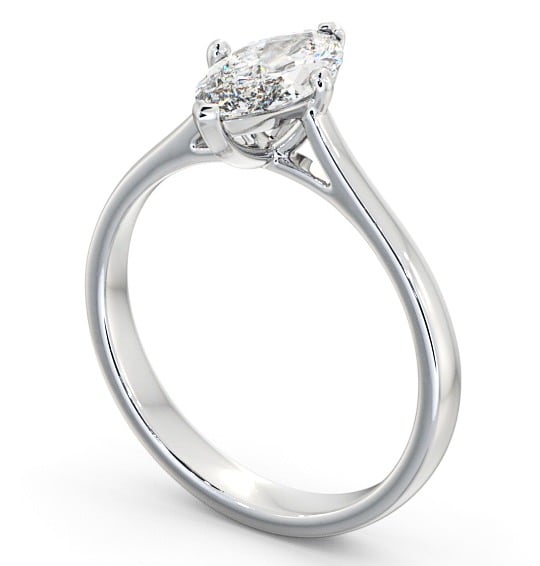 Marquise Diamond Classic 4 Prong Engagement Ring Palladium Solitaire ENMA16_WG_THUMB1 