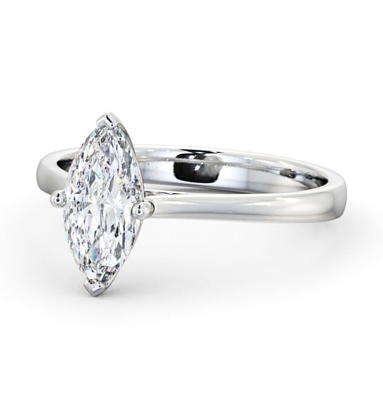 Marquise Diamond Classic 4 Prong Engagement Ring 18K White Gold Solitaire ENMA16_WG_THUMB2 