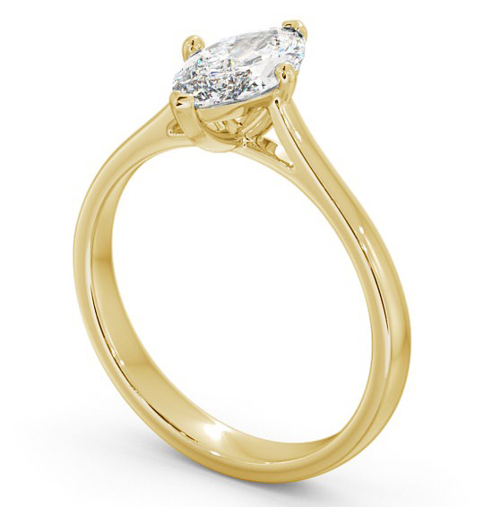 Marquise Diamond Classic 4 Prong Engagement Ring 18K Yellow Gold Solitaire ENMA16_YG_THUMB1 