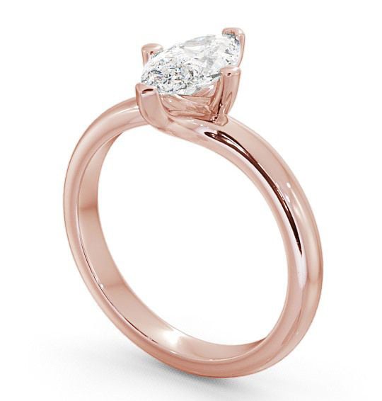 Marquise Diamond Sweeping Prongs Engagement Ring 9K Rose Gold Solitaire ENMA1_RG_THUMB1