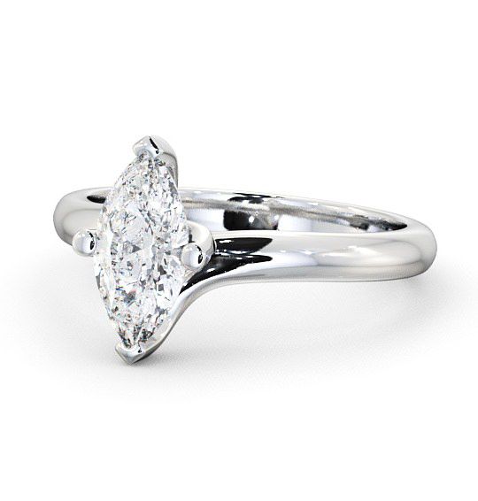  Marquise Diamond Engagement Ring 18K White Gold Solitaire - Awkley ENMA1_WG_THUMB2 