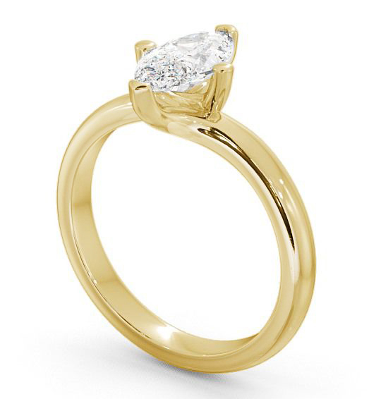 Marquise Diamond Sweeping Prongs Engagement Ring 9K Yellow Gold Solitaire ENMA1_YG_THUMB1