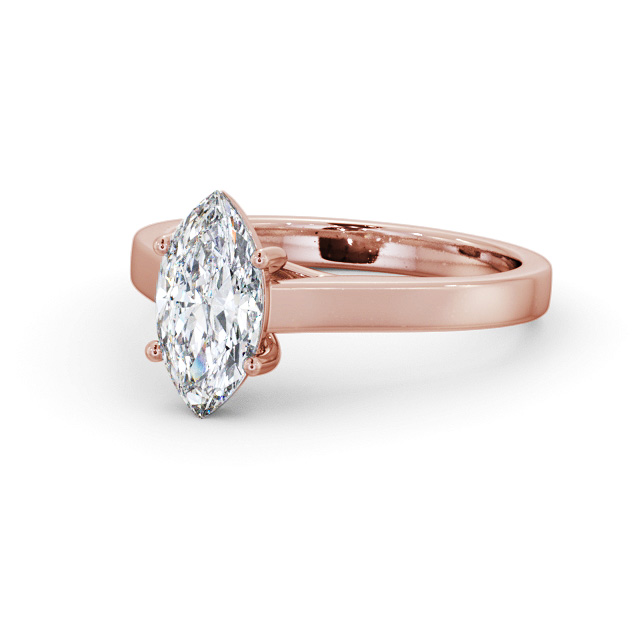 Marquise Diamond Engagement Ring 9K Rose Gold Solitaire - Asterby ENMA22_RG_FLAT