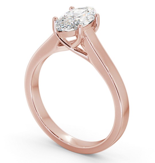 Marquise Diamond Trellis Design Engagement Ring 18K Rose Gold Solitaire ENMA22_RG_THUMB1