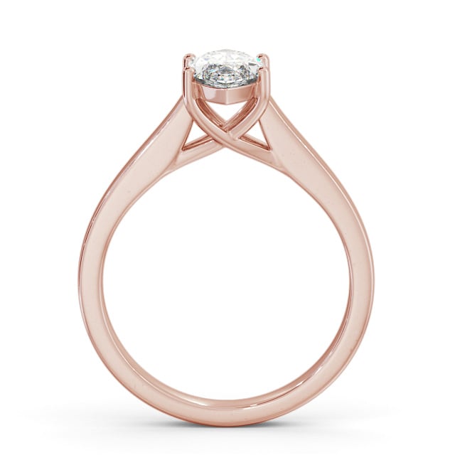 Marquise Diamond Engagement Ring 9K Rose Gold Solitaire - Asterby ENMA22_RG_UP