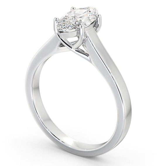 Marquise Diamond Engagement Ring 9K White Gold Solitaire - Asterby ENMA22_WG_THUMB1