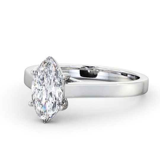  Marquise Diamond Engagement Ring Platinum Solitaire - Asterby ENMA22_WG_THUMB2 