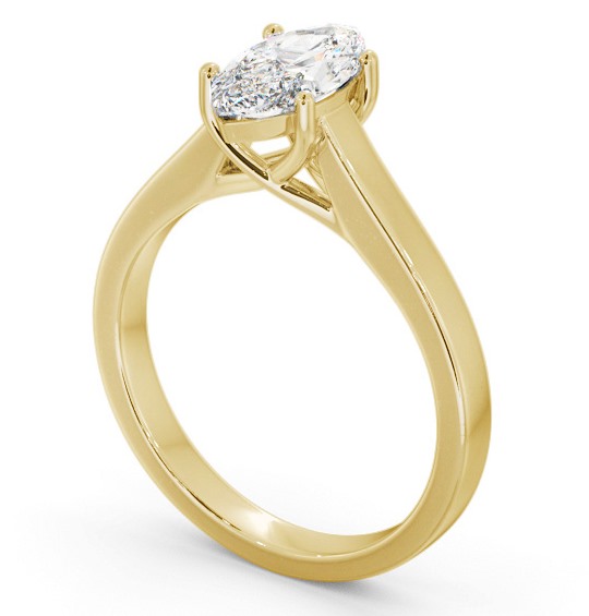 Marquise Diamond Trellis Design Engagement Ring 9K Yellow Gold Solitaire ENMA22_YG_THUMB1