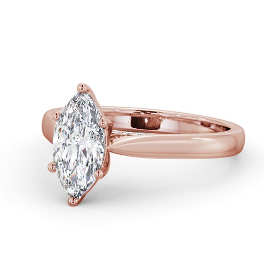  Marquise Diamond Engagement Ring 9K Rose Gold Solitaire - Lidsey ENMA24_RG_THUMB2 