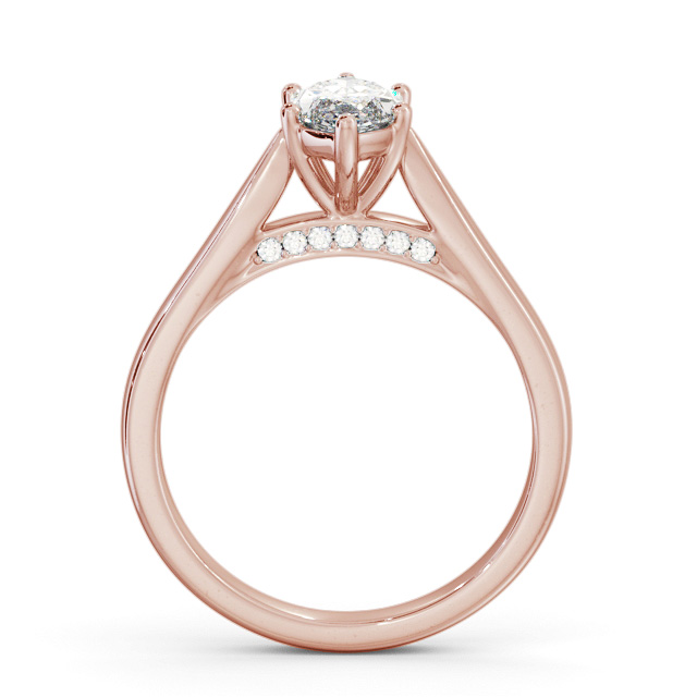 Marquise Diamond Engagement Ring 9K Rose Gold Solitaire - Lidsey ENMA24_RG_UP