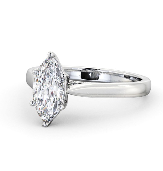 Marquise Diamond Engagement Ring with Diamond Set Bridge 18K White Gold Solitaire ENMA24_WG_THUMB2 
