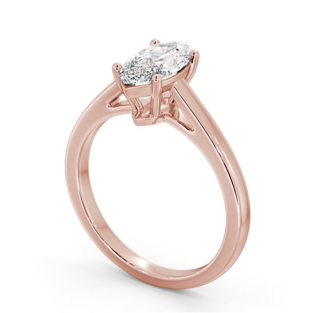 Marquise Diamond Engagement Ring 9K Rose Gold Solitaire - Nasam ENMA25_RG_SIDE