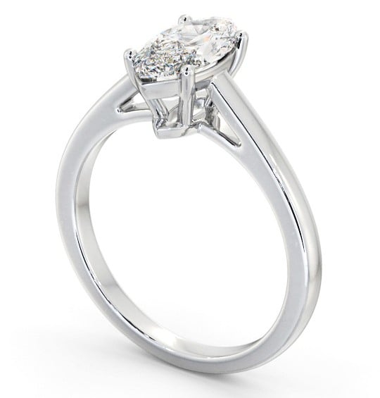 Marquise Diamond 4 Prong Engagement Ring 18K White Gold Solitaire ENMA25_WG_THUMB1