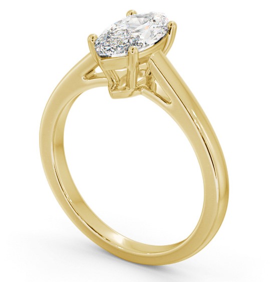 Marquise Diamond 4 Prong Engagement Ring 9K Yellow Gold Solitaire ENMA25_YG_THUMB1