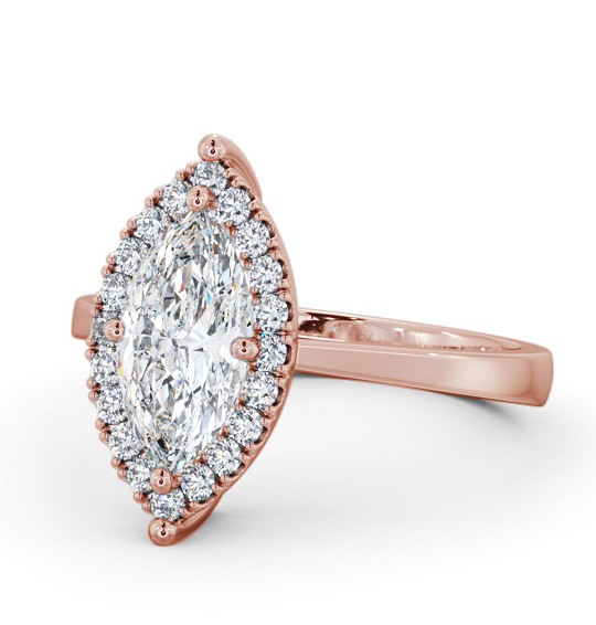  Halo Marquise Diamond Engagement Ring 18K Rose Gold - Wirdsley ENMA26_RG_THUMB2 
