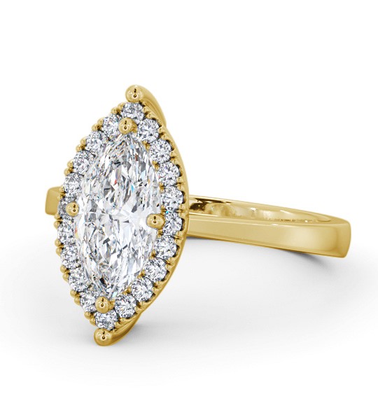  Halo Marquise Diamond Engagement Ring 9K Yellow Gold - Wirdsley ENMA26_YG_THUMB2 