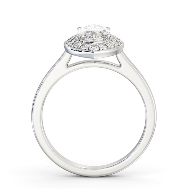 Halo Marquise Diamond Engagement Ring Platinum - Maraig ENMA29_WG_UP